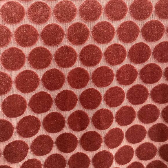 Ann Taylor | Mauve Polka Dot Velvet Top Flutter Sleeve - Picture 6 of 6